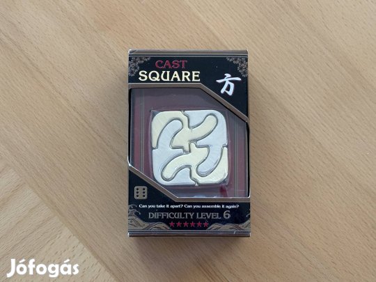 Hanayama Cast Square level 6 fém ördöglakat játék új bontatlan