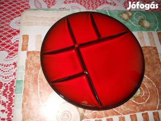 Hand mande ambrés bordó osztott kerámia új 6dbos szett fondue-nek is