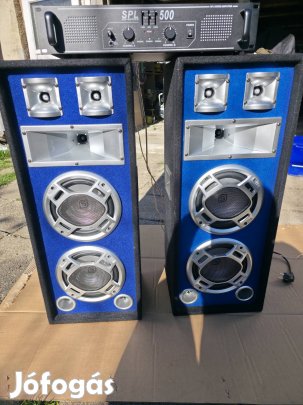 Hangfal szett+erősítő 2x600w Spl500 Skytec