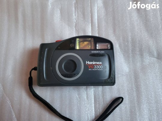 Hanimex VC3300 filmes kompakt fényképezőgép vakuval + csuklópánt retro