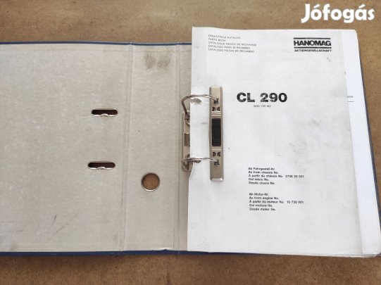 Hanomag CL 290 homlok rakodó alkatrészkatalógus
