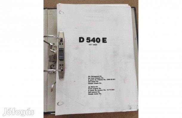 Hanomag D 540 E lánctalpas dózer alkatrészkatalógus