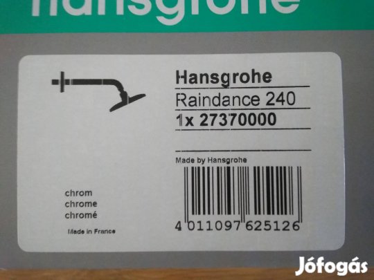 Hansgrohe Raindance E 240 Air 1jet fejzuhany,zuhanykarral 27370000