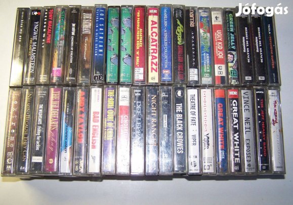 Hard rock-metal kazetta-pakk (pl. Alcatrazz, Cinderella, Joe Satriani)