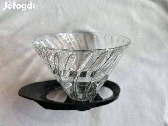 Hario Dripper V60-02, üveg, fekete