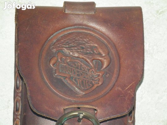 Harley Davidson emblemás bőr táska övtáska vagány bőrtáska