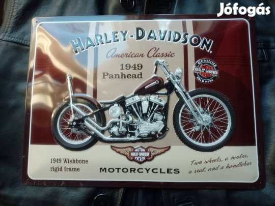 Harley Davidson panhead fémtábla nostalgicart.de