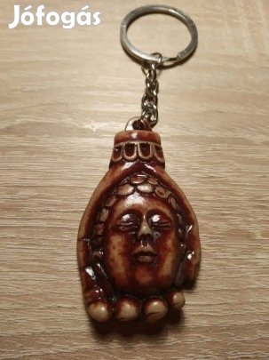 Harmadik szemes nemesacél kulcstartó 