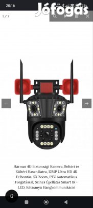 Hármas biztonsági 4g kamera.