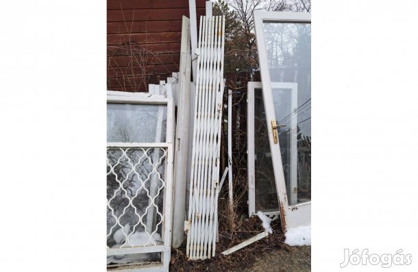 Harmonika/ollós biztonsági ajtórács 84,5×236,5 cm, 2 zárral