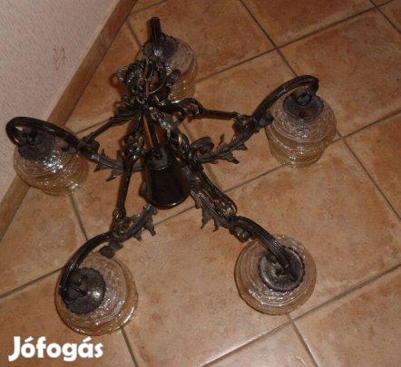 Három darab kovácsoltvas lámpa garnitúrák