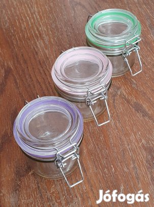 Három darab lekváros szószos csatos üveg