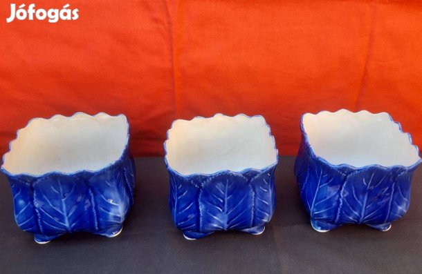 Három édes romantikus porcelán kaspó együtt