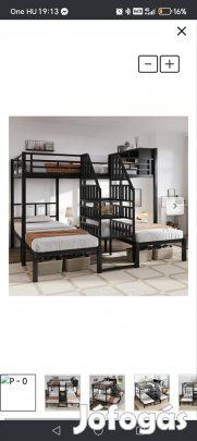 Három személyes emeletes gyerekágy 