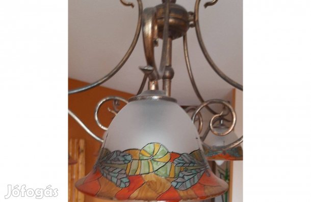 Háromágú kézzel festett csillár eladó