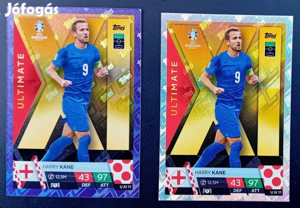 Harry Kane Anglia Ultimate XI és Purple Sapphire focis kártya