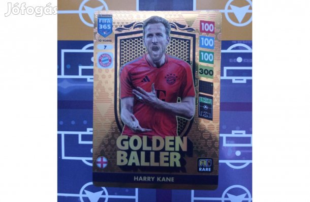 Harry Kane (Bayern München) Panini Fifa 365 2025 Golden Baller kártya