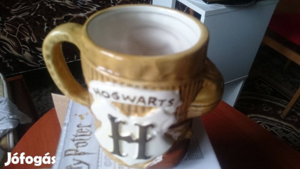 Harry Potter Hogwarts House bögre -3D Roxfort-címeres