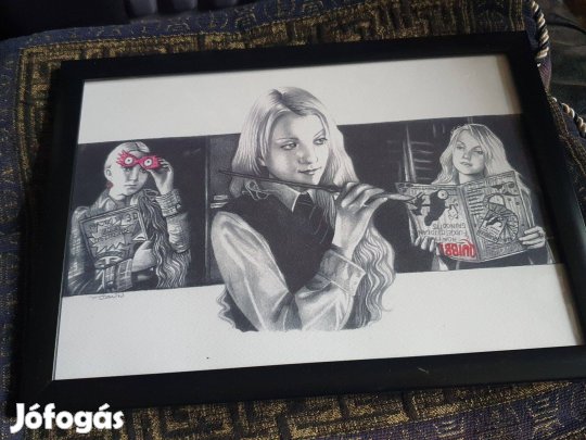 Harry Potter keretezett kép -új + Luna Lovegood figura