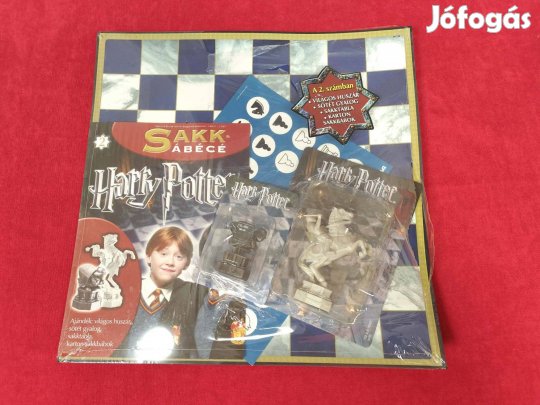 Harry Potter sakk ábécé 2. szám 2 figurával és a sakktáblával (bontalt