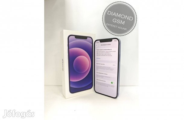 Használt Apple iphone 12 64 GB, Lila színben, normál