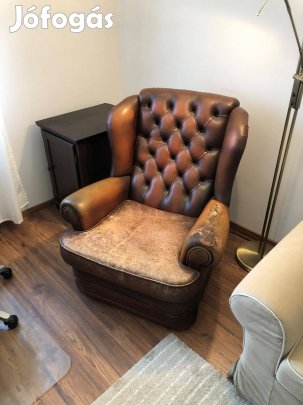 Használt Chesterfield bőr fotel