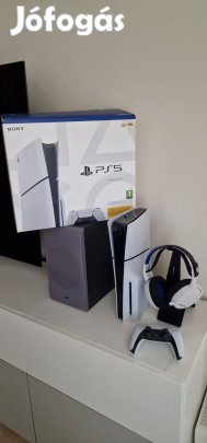 Használt Playstation5 1Tb slim + Steelseries fejhallgató