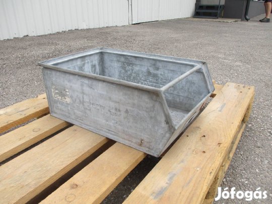 Használt SCHäfer LAGER FIX 2 fém tároló doboz láda rekesz (3216)