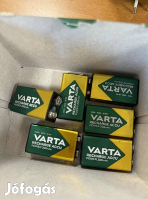 Használt Varta Power NiMh akkumulátor 9V/E 200 mAh - Újratölthető