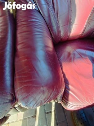 Használt eredeti marhabőr ülőgarnitúra 
