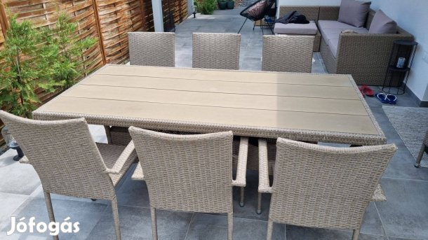 Használt kerti étkező garnitúra