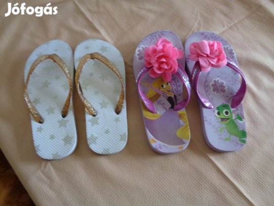 Használt minőségi kislány 28 as strandpapucs olcsón