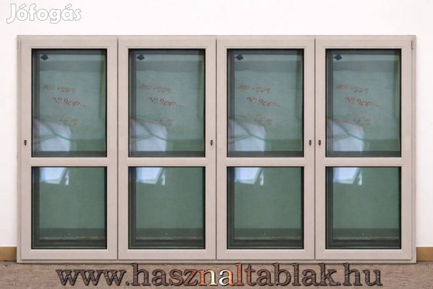 Használt műanyag erkélyajtó sorolmány 4 részes kivitel