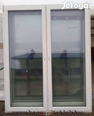 Használt prémium műanyag erkélyajtó 2 szárnyas kivitel