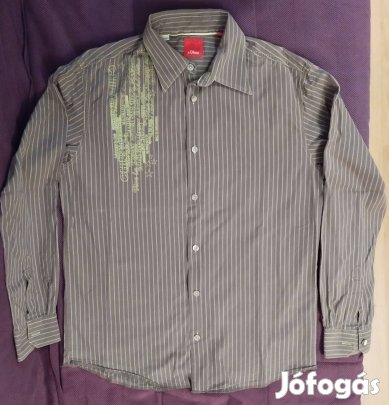 Használt s.Oliver 100% pamut férfi ing L méret L-es