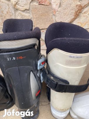 Használt sílécek és bakancsok