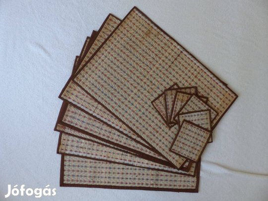 Hat darabos pohár- és tányéralátét