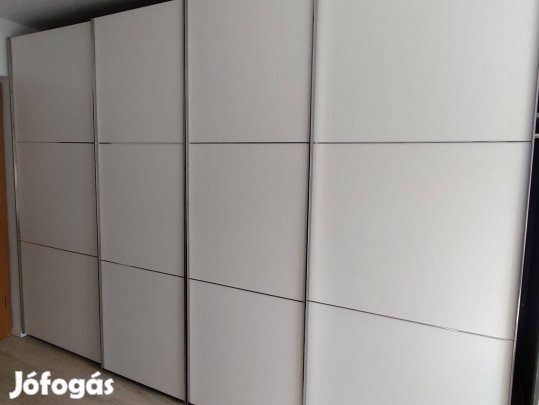 Hatalmas Hófehér 4 Tolóajtós Gardróbszekrény