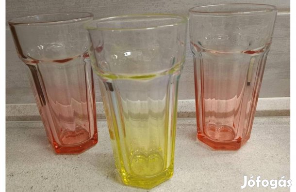 Hatalmas Ombre Limonádés Pohár Szett 660 ml