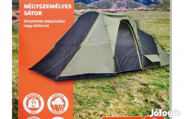 Hatalmas családi sátor 510x300x200 cm,bolti Új állapot -kétoldali bejá
