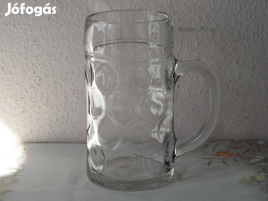 Hatalmas üveg sörös korsó ( 1 Literes )