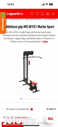 Hátgép és hasprés tolódzkodóval