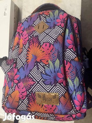 Hátizsák iskola táska szövet sok rekeszes 