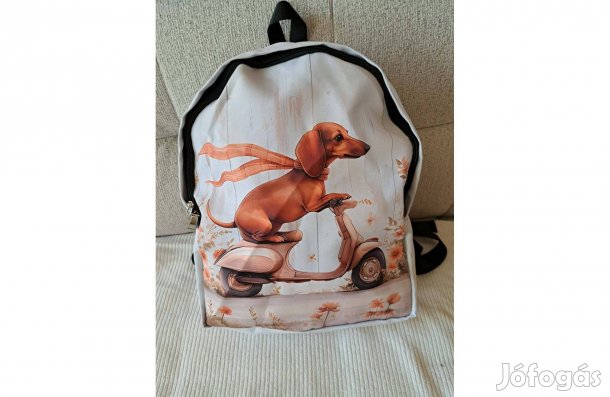 Hátizsák tacskó mintával