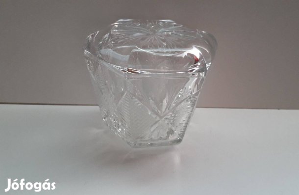Hatszögletű fedeles bonbonier cukortartó ékszertartó 12*10 cm_