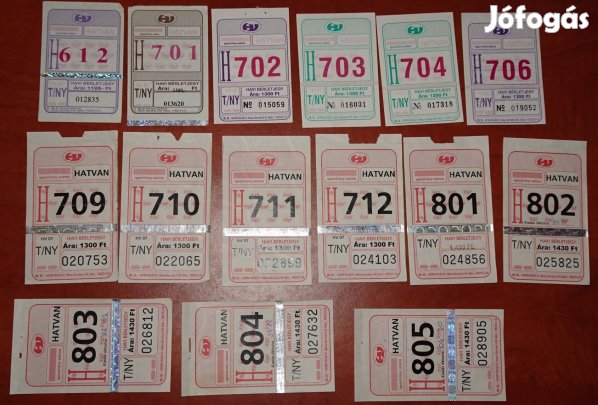 Hatvan helyijárati bérletjegyek