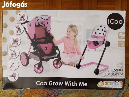 Hauck játék babakocsi és etetőszék szett