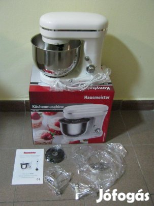 Hausmeister HM-5601 Konyhai robotgép, dagasztó, Fehér 5 L jótállással