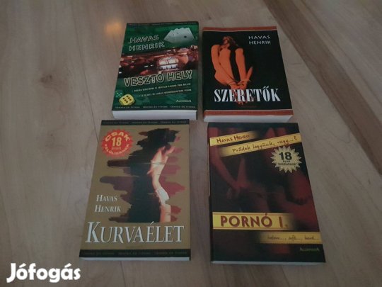 Havas Henrik könyvek 4db Pornó Kurva élet Szeretők új