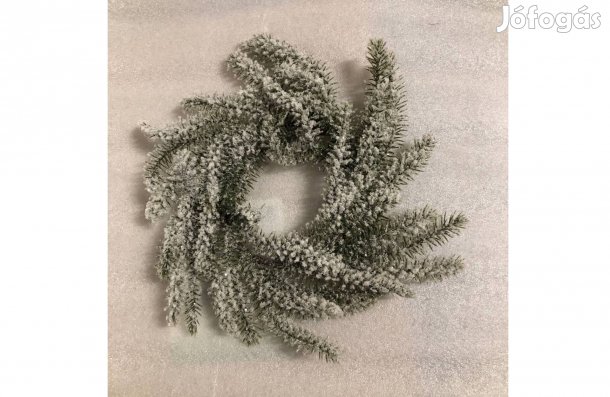 Havas Karácsonyi dekoráció - kicsi koszorú - zöld - 27 cm